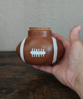 Vintage Ceramic Football Shaped Brown & White Jar/Money Jar - Trinketmania-LV